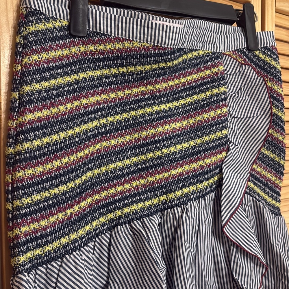 Parker Smocked Ruffle Striped Ruffle Skirt - Picture 2 of 2